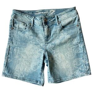 Seven 7 Jeans Floral Print Shorts, Y2K, 2007, Midrise, Superior